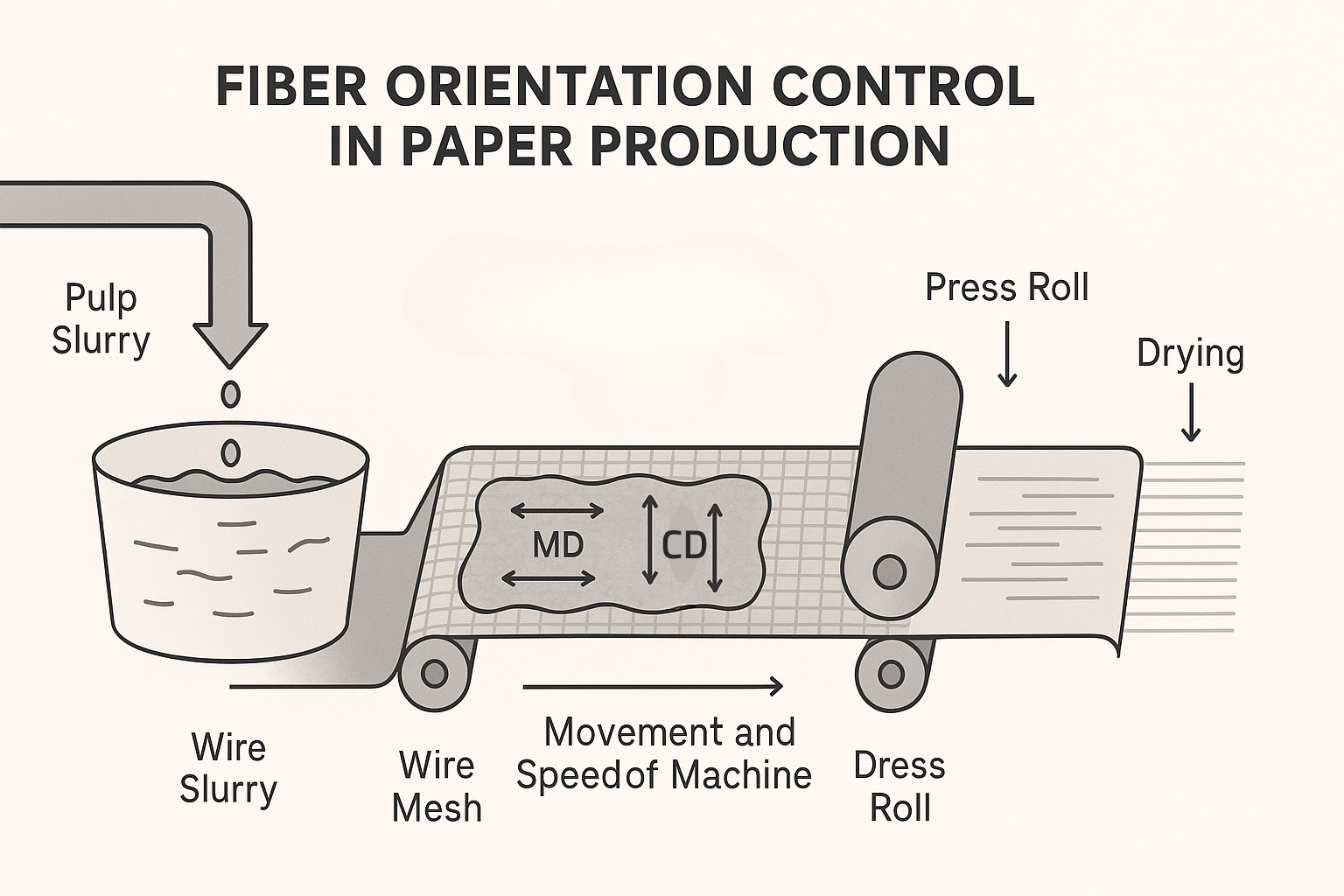 Paper production for paper moulds CD