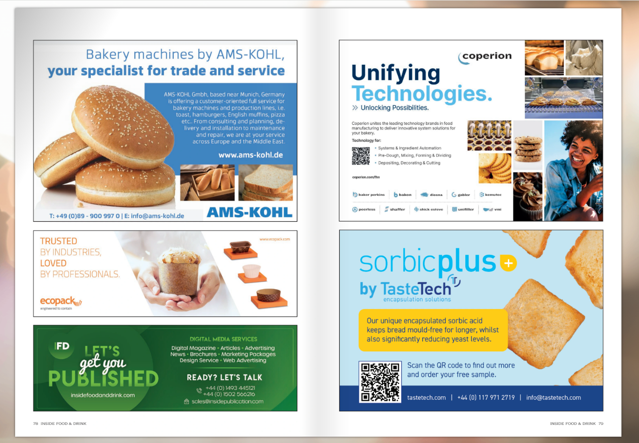 Scopri i nostri stampi da forno in carta sulla rivista Inside Food & Drink Luglio 2025! 3 Stampi da forno in carta