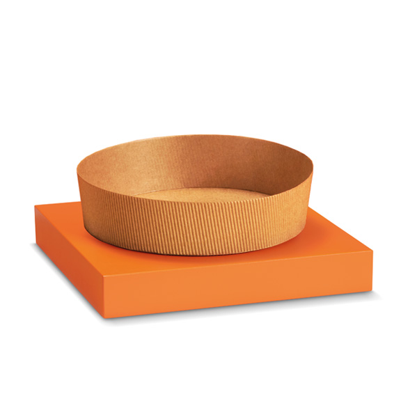 Forma para bolo redondo - kraft sem estampa exterior corrugado 4 bolo redondo kraft