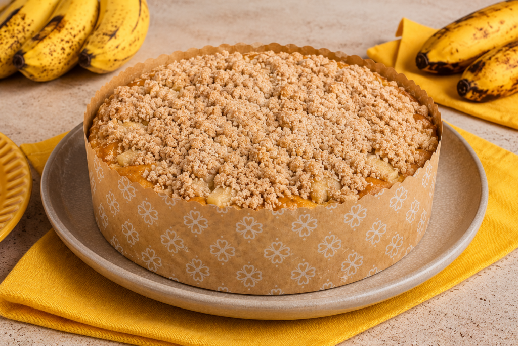 cuca de banana com fundo
